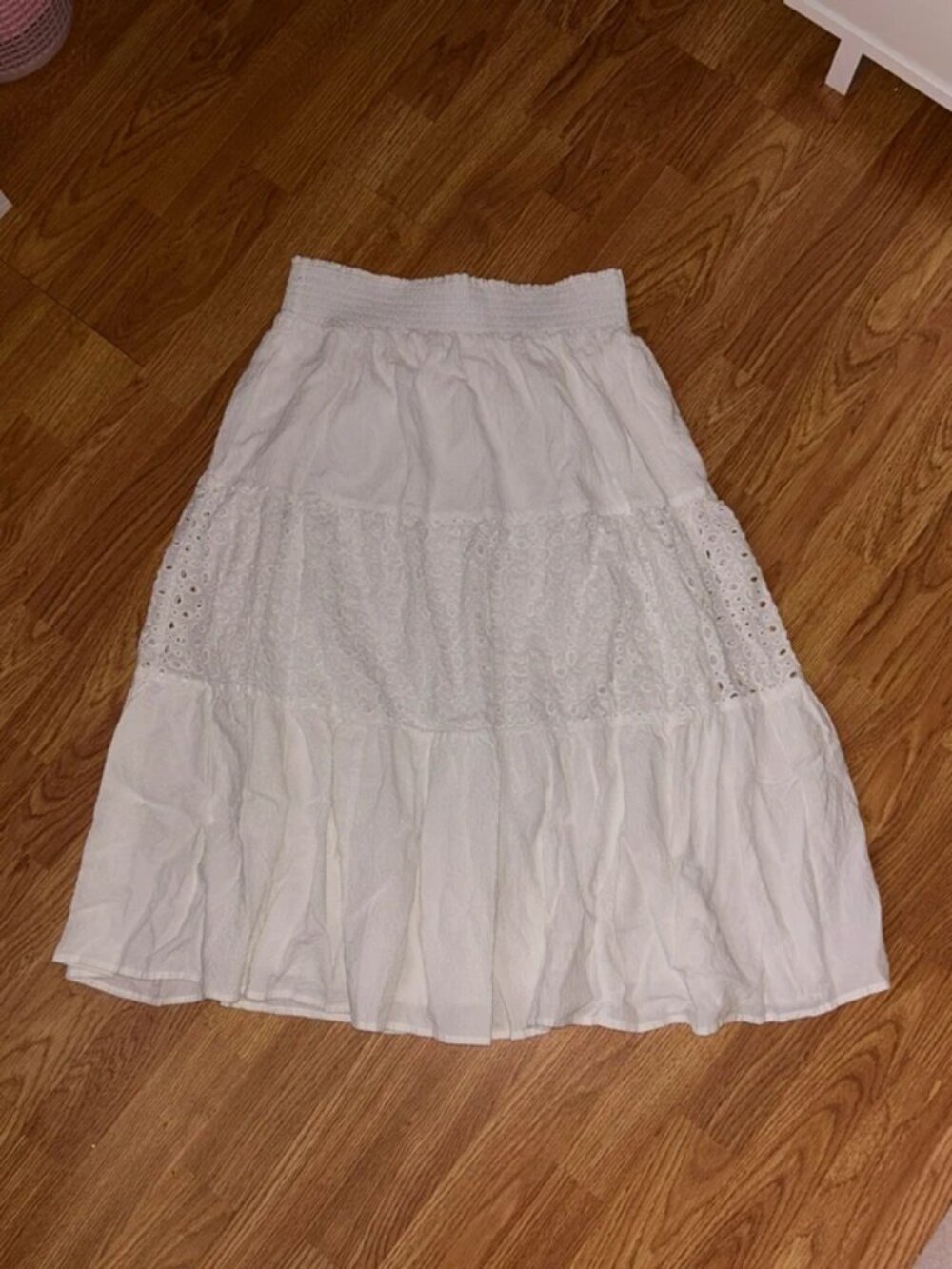 Nine West White Long skirt